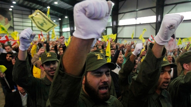 Hezbollah Lebanon Raised Fists